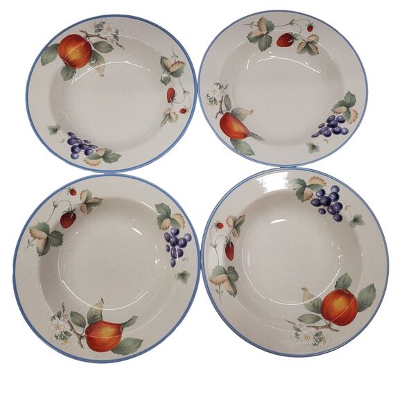 Savoir Vivre Lucious Rimmed Large Soup Bowl Cereal Bowl Vintage Dinner wear - Picture 1 of 9